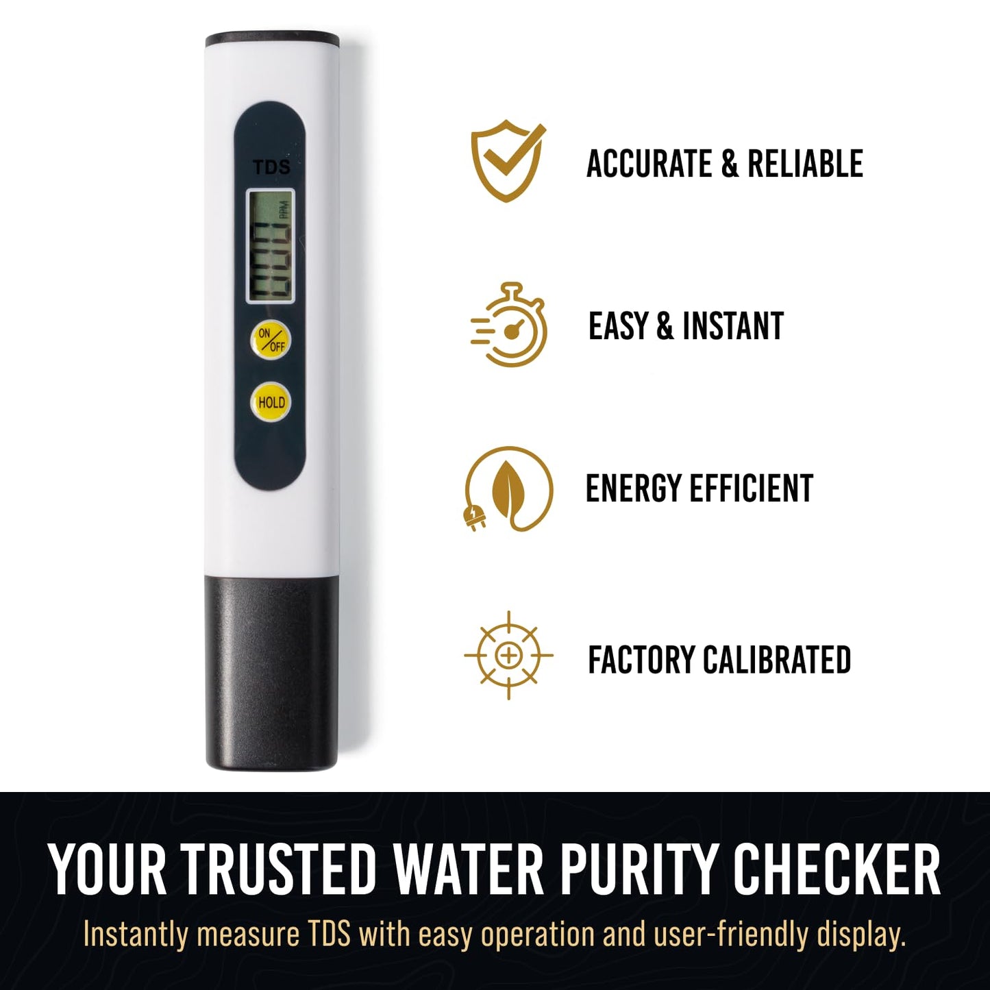 TDS Meter Digital Water Tester - Accurate Water Tester for Drinking Water | 0-9990 PPM Meter - 1s Water Quality Tester - TDS Water Tester for Hydroponics, Household Drinking, and Aquarium