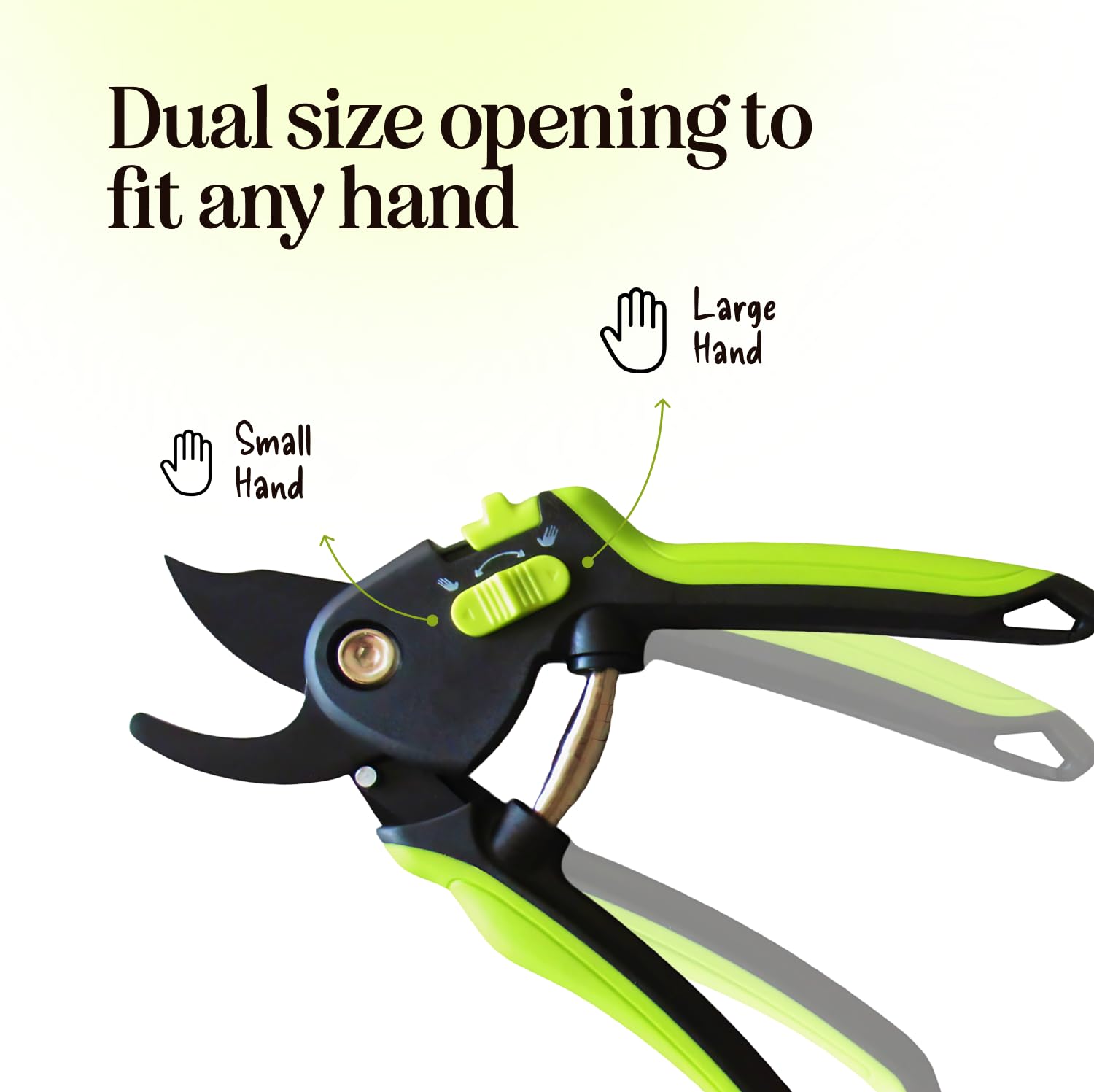 Ultra Sharp Pruning Shears Hedge Clipper – Cuts 3X Easier, Dual-Size Opening, Weak Hand Arthritis Clippers, Rust-Resistant Pruner, Effortlessly Cuts