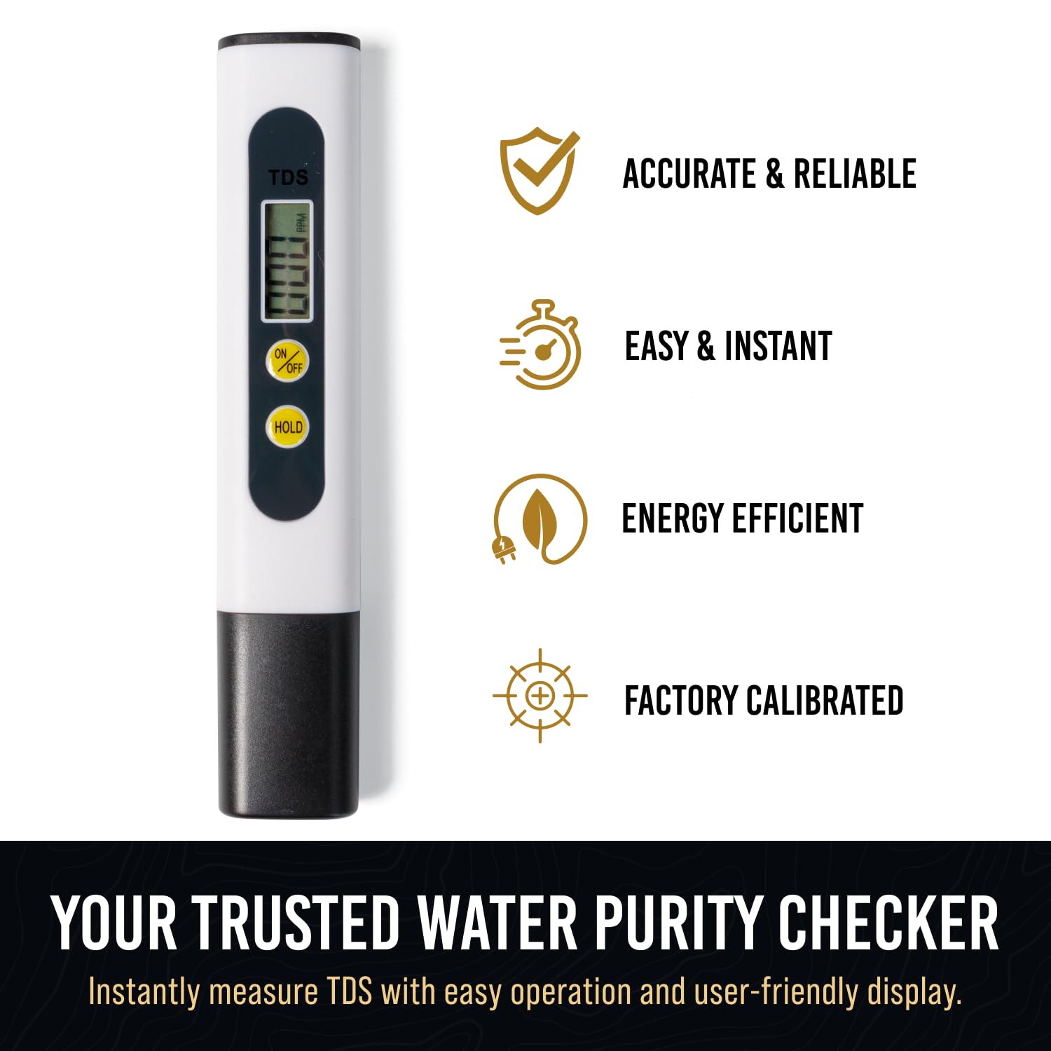 TDS Meter Digital Water Tester - Accurate Water Tester for Drinking Water | 0-9990 PPM Meter - 1s Water Quality Tester - TDS Water Tester for Hydroponics, Household Drinking, and Aquarium