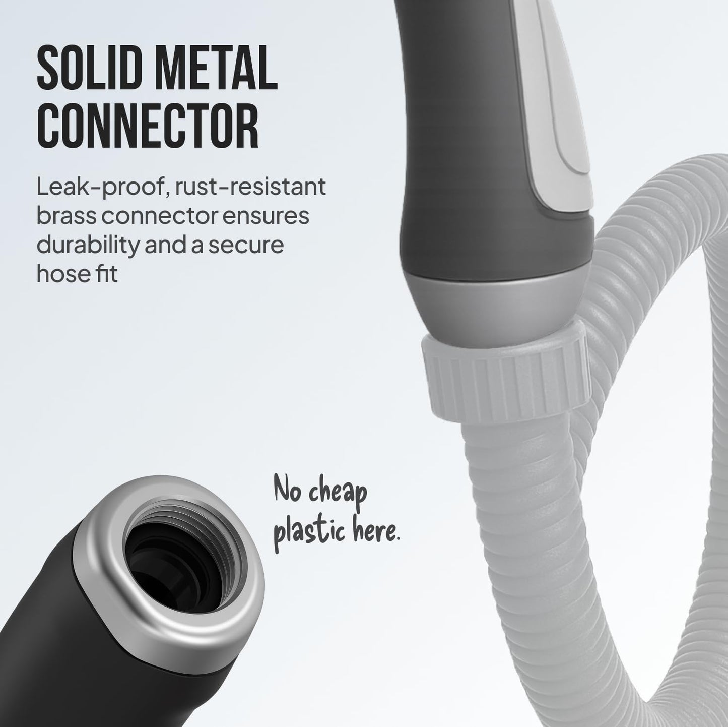 Garden Hose Nozzle – 8-Pattern Hose Sprayer with Thumb Control – Watering Tool for Garden, Car Wash, Lawn Care &amp; Pet Shower