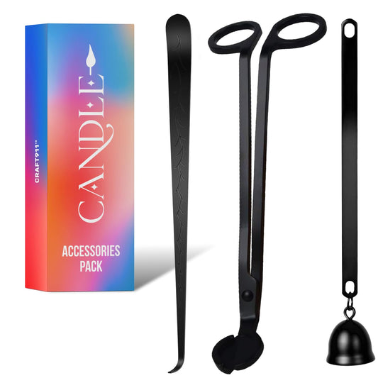 Elegant 3-in-1 Golden Candle Care Kit: Wick Trimmer, Snuffer, Dipper for Candle Enthusiasts