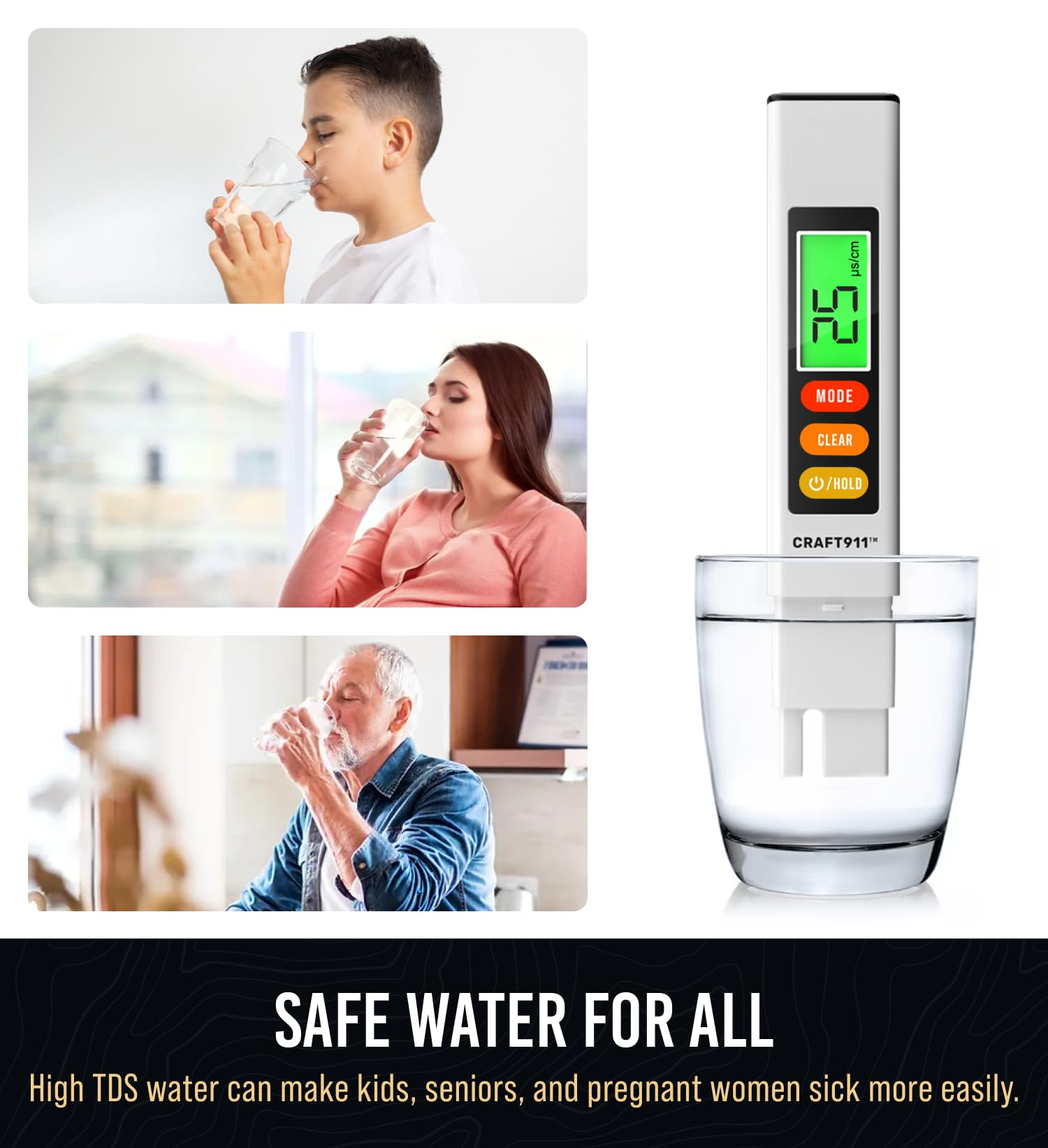 2025 Upgraded 4-in-1 Turbidity TDS Meter – Digital Water Tester for TDS, EC &amp; Temperature (°C/°F) – Accurate 0-9999 ppm Reading – Ideal for Drinking Water, Aquarium, Hydroponics, Pool, Etc.