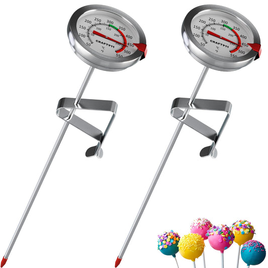 Candy Thermometer with Pot Clip - Deep Fry Oil Thermometer for Frying and Candle Making