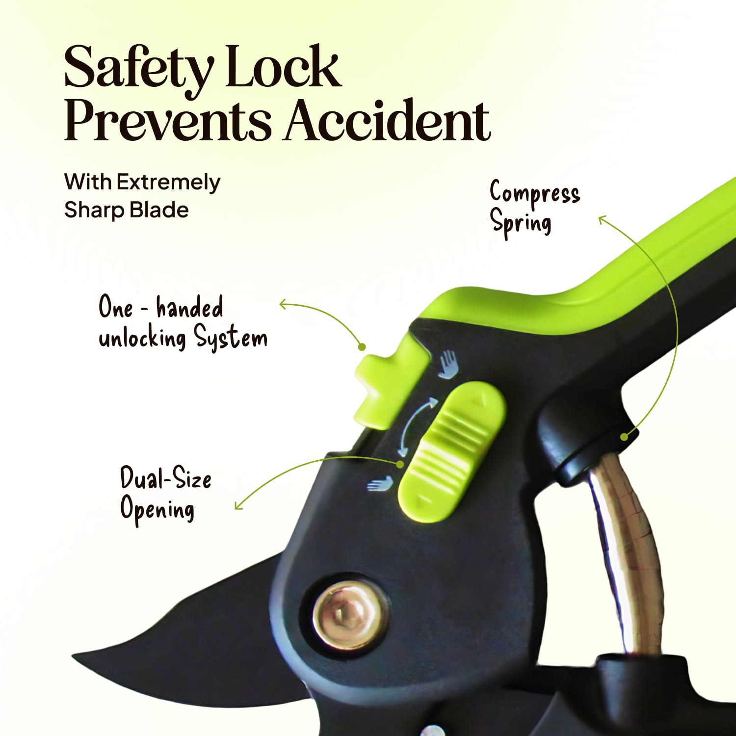 Ultra Sharp Pruning Shears Hedge Clipper – Cuts 3X Easier, Dual-Size Opening, Weak Hand Arthritis Clippers, Rust-Resistant Pruner, Effortlessly Cuts