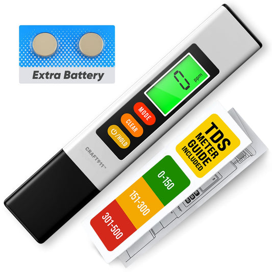 2025 Upgraded 4-in-1 Turbidity TDS Meter – Digital Water Tester for TDS, EC &amp; Temperature (°C/°F) – Accurate 0-9999 ppm Reading – Ideal for Drinking Water, Aquarium, Hydroponics, Pool, Etc.
