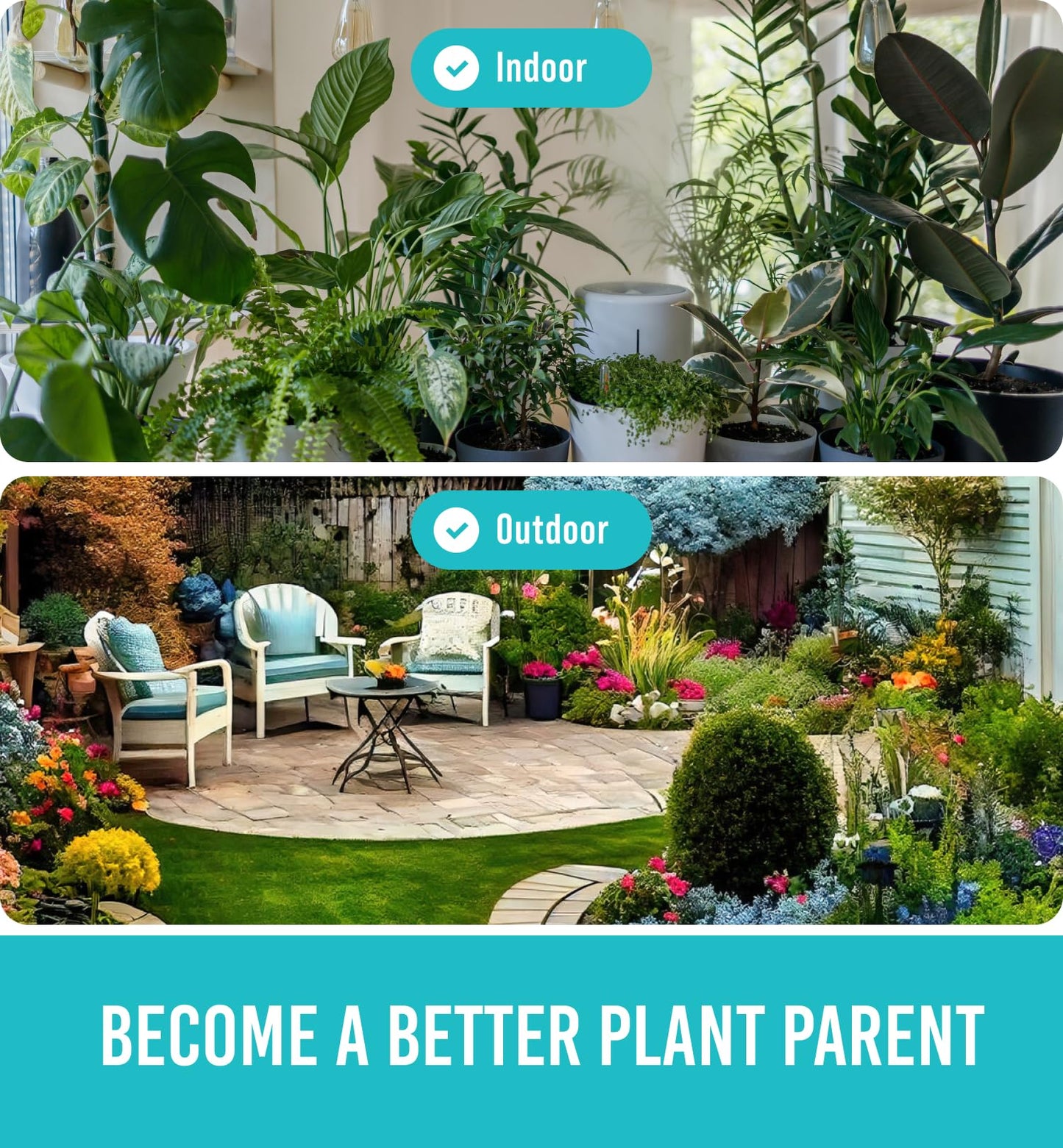 GROWIT Soil Moisture Meter for Plants - Plant Moisture Meter for House Plants - No Batteries Required