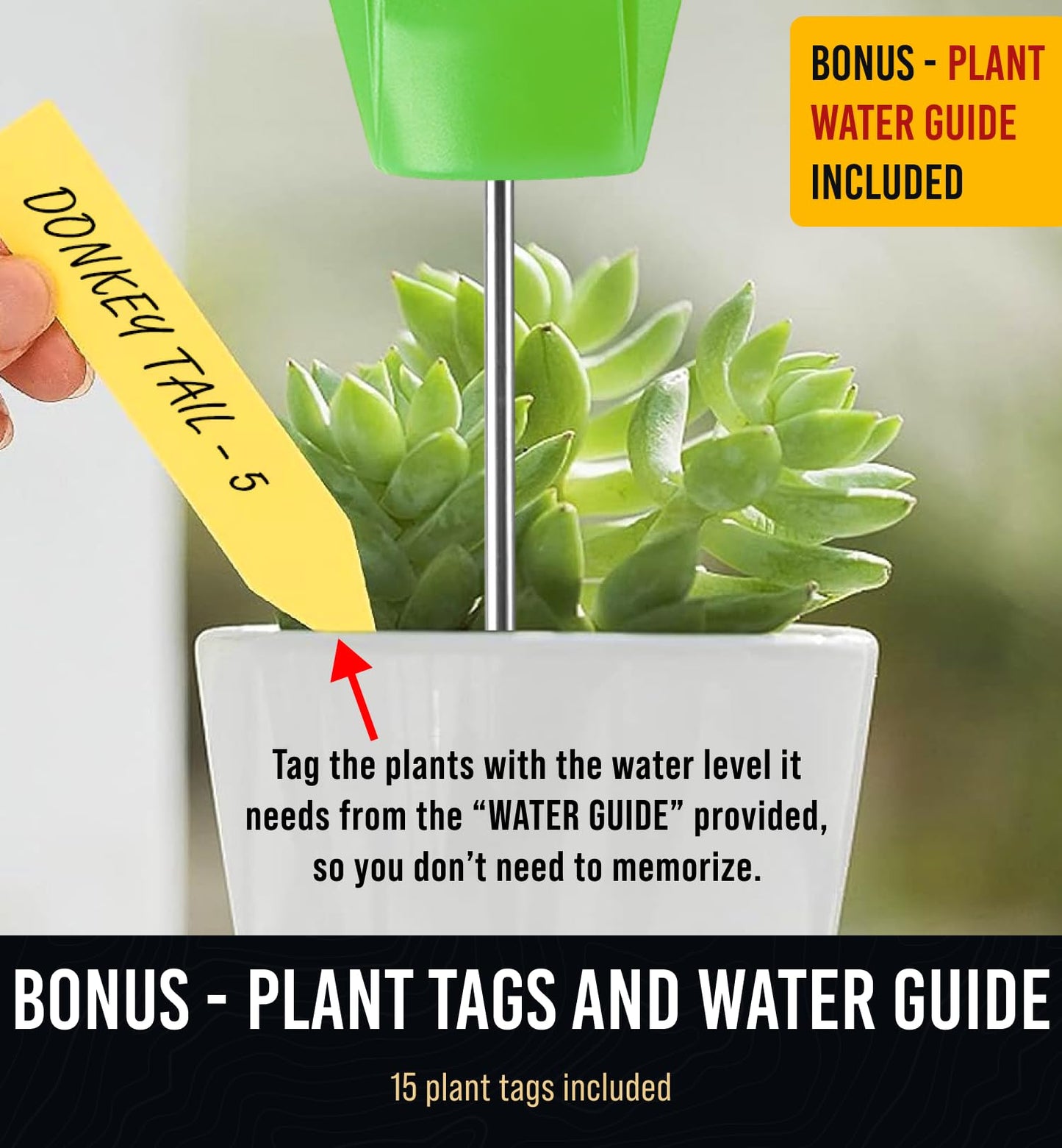 GROWIT Plant Moisture Meter Houseplants - Accurate Plant Water Meter for Indoor Plants Soil Moisture Meter Stocking Stuffers Gift for Mom Dad Adults - No Battery Needed